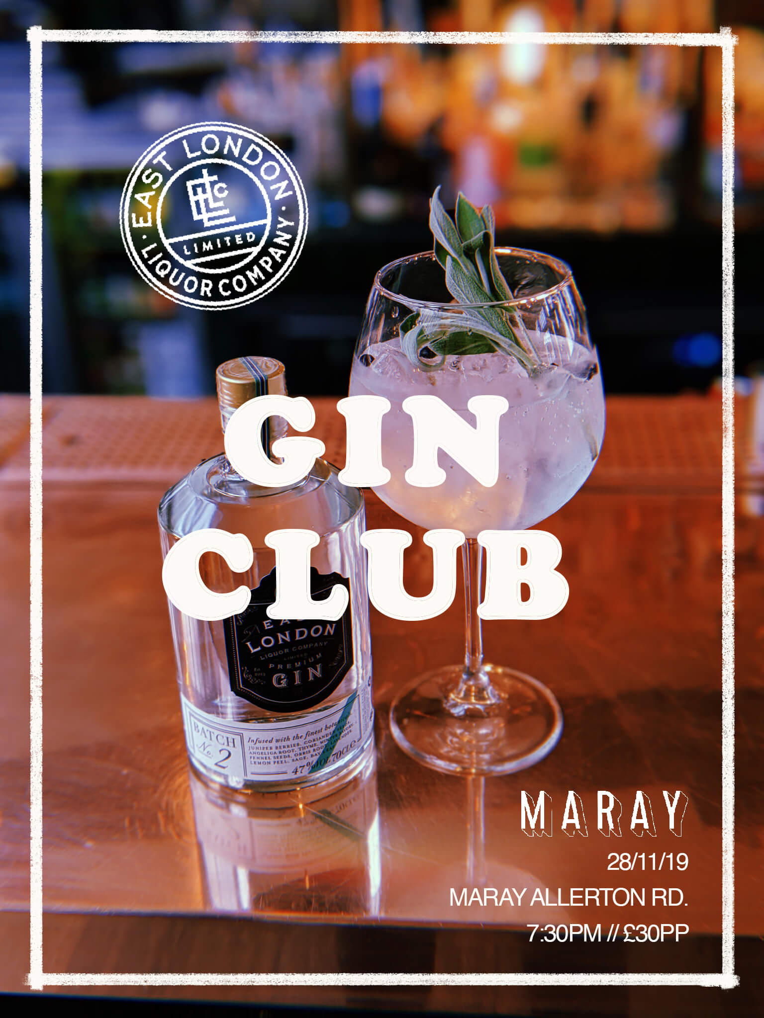 THE RETURN OF GIN CLUB AT ALLERTON ROAD